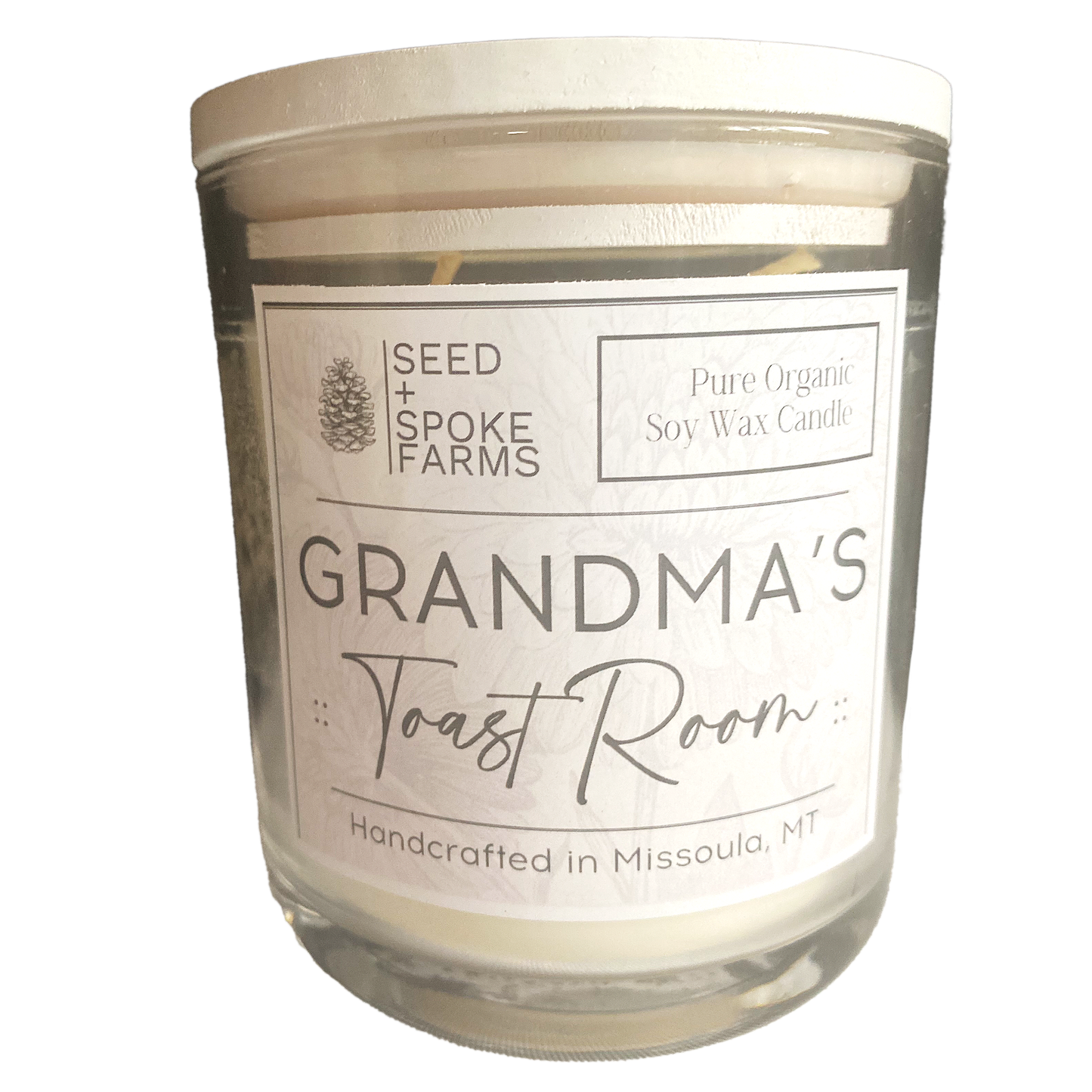 Grandma's Toast Room - Rustic White Dough Bowl Candle