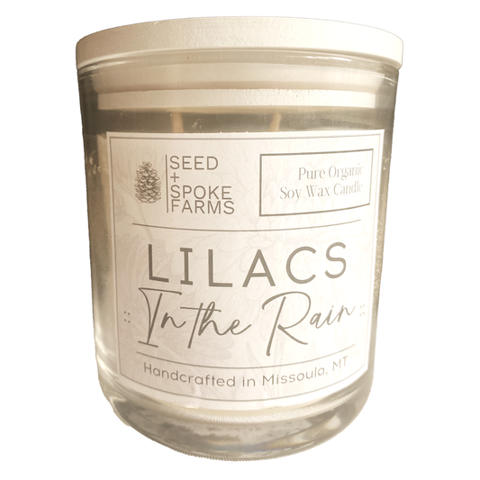 Lilacs in the Rain - Artisan Glass Candle