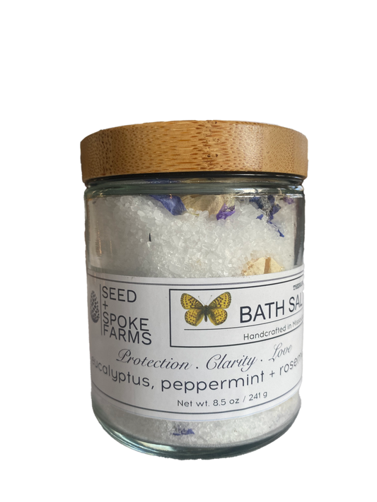 Therapeutic Bath Salts - Eucalyptus, Peppermint, Rosemary