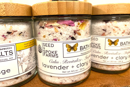 Therapeutic Bath Salts - Lavender and Clary Sage