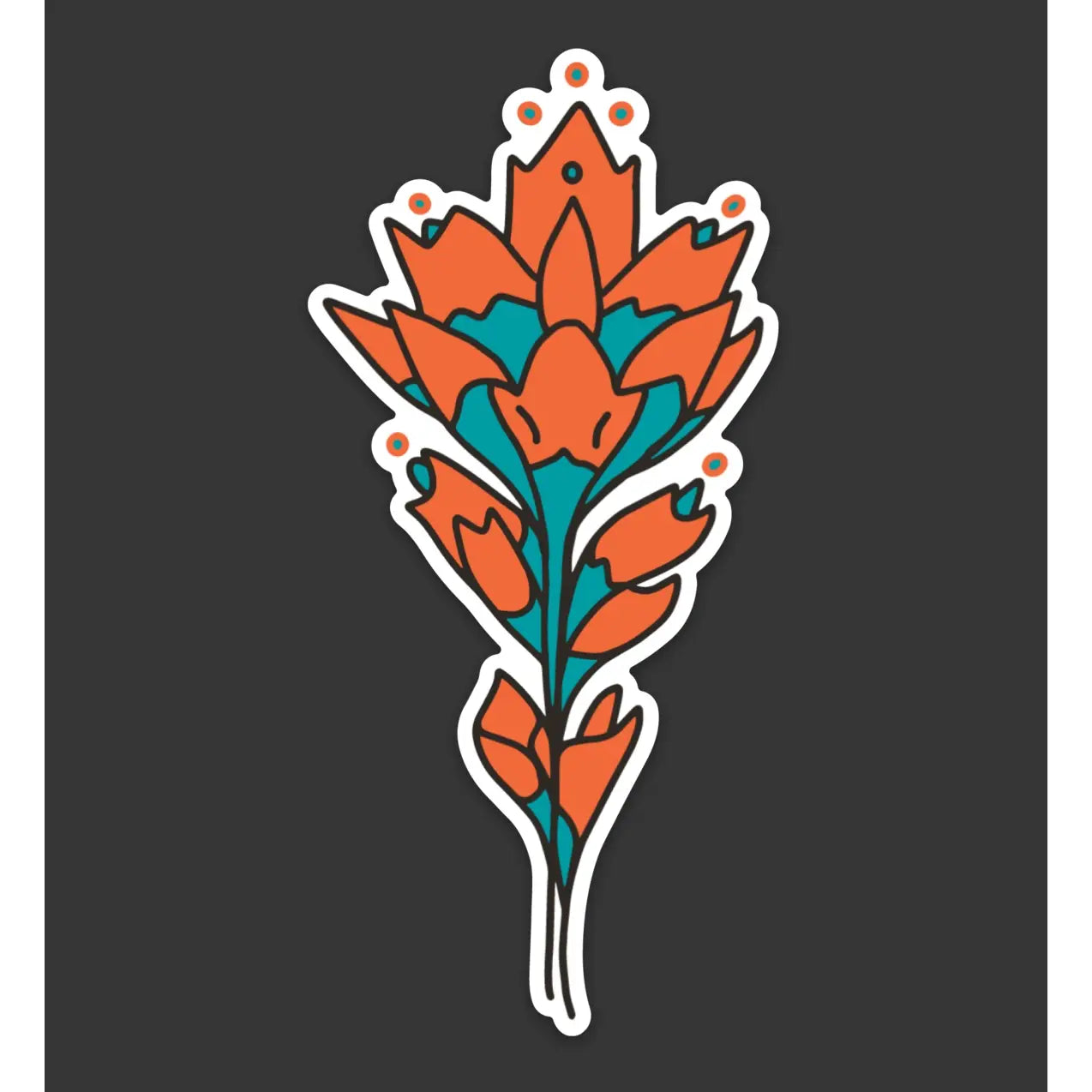 Indian Paintbrush Wildflower Glacier Park Montana Sticker