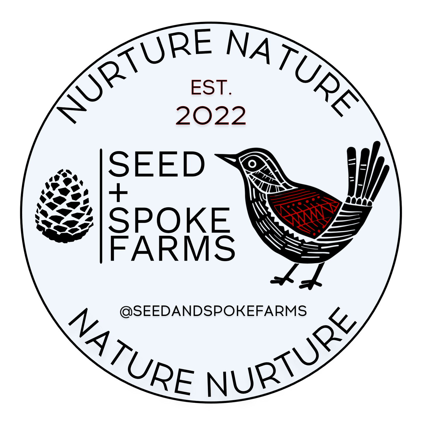 Seed + Spoke Farms | Nurture Nature | Sticker