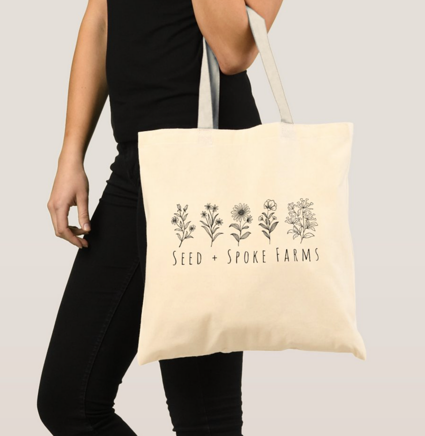 Seed + Spoke Canvas Tote Bag