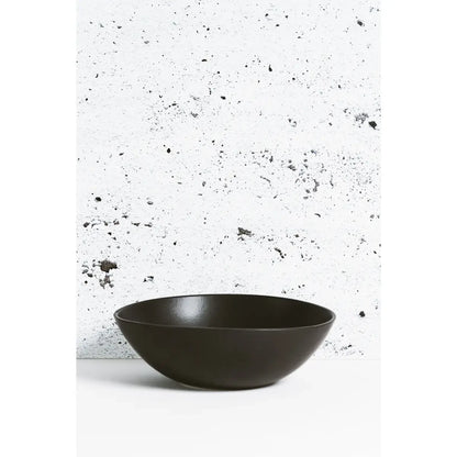 Gharyan Stoneware | Serving Bowl | Matte Black | 11.8"